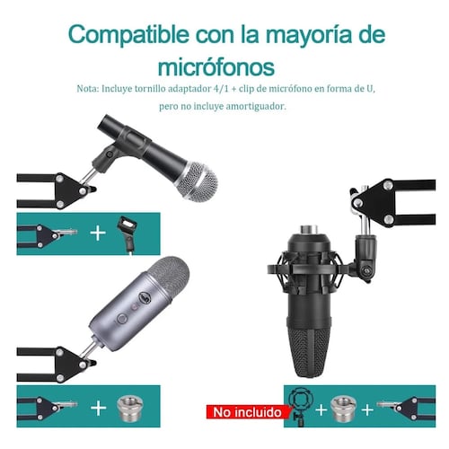 Soporte Brazo Microfono Condensador Para Estudio Grabación