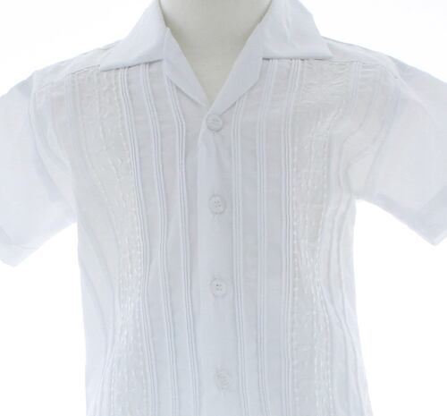 Conjunto de Guayabera Bordada Blanco 3013 1 a 6 años.