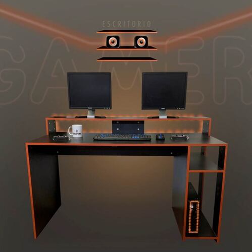 Escritorio Gamer Mesa Para Computadora Con Repisas