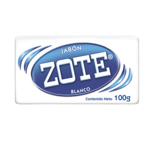 Jabón En Barra Zote Blanco Caja 60 Pzas De 100g 
