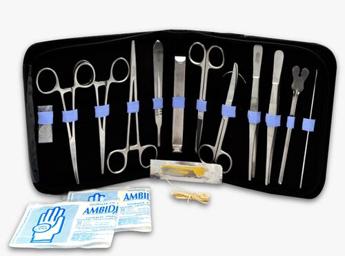 Estuche Disección 16pz Acero Inoxidable C/Maletín Teknosteel