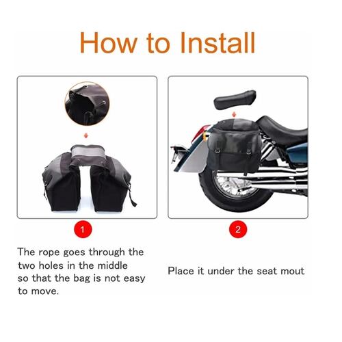 Alforjas De Viaje Universal Para Motocicleta O Scooter Negro