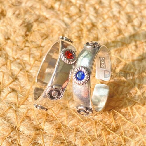 2 Pzs Anillos De Ajustables Anime Plateados