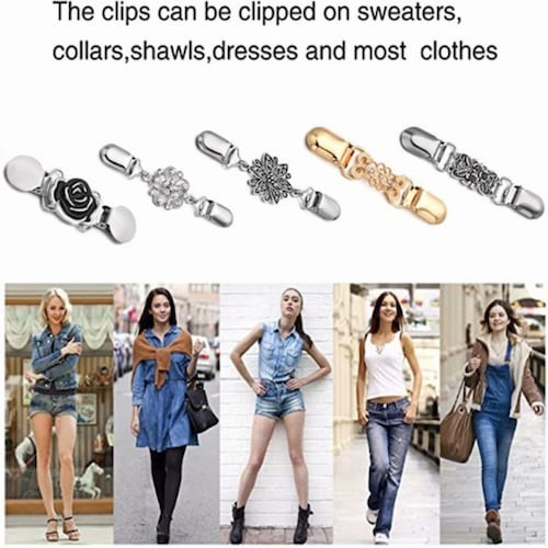 Prendedores Y Broches Retro Cardigan Suéter Chal 5 Pzas Estilo 2