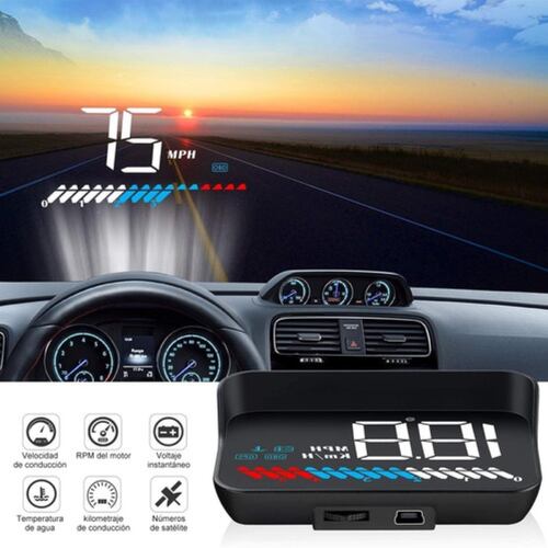 Velocímetro Pantalla Frontal Universal Hud Obd2/gps