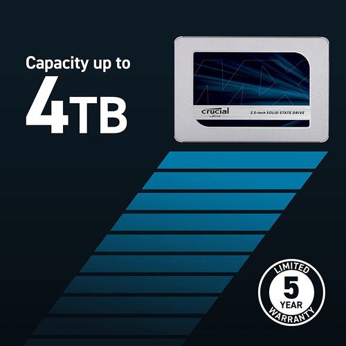 Disco Duro Interno Crucial CT4000MX500SSD1 4TB 2.5" MX500.