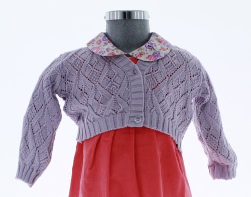 Sueter Niña Bebe Bolero Tejido Color Lila 3082 0 a 4 Años.