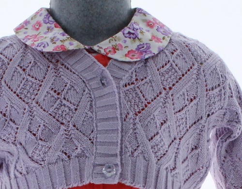 Sueter Niña Bebe Bolero Tejido Color Lila 3082 0 a 4 Años.