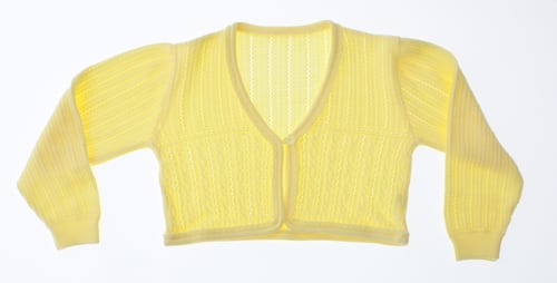 Sueter Niña Tejido Color Amarillo 3083 1 a 14 Años.