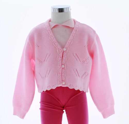 Sueter Niña Bolero Tejido Rosa 3086 1 a 14 Años.