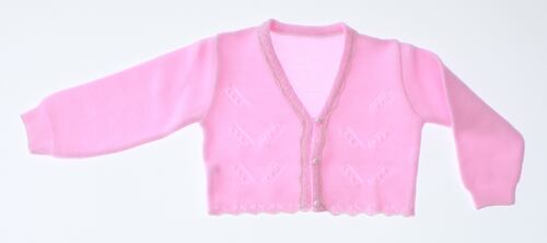 Sueter Niña Bolero Tejido Rosa 3086 1 a 14 Años.