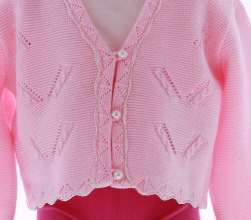 Sueter Niña Bolero Tejido Rosa 3086 1 a 14 Años.