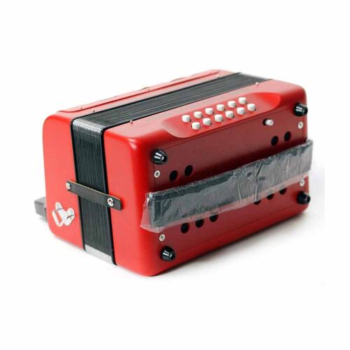 Acordeon Hohner Diatonico en Sol Compadre Rojo con Funda