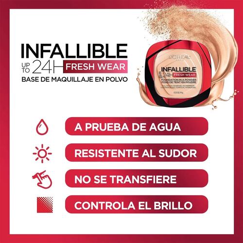 Base En Polvo L´oréal Paris Compacto Infallible Freshwear 9gr