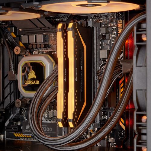 Memorias Ram DDR4 Corsair Vengeance RGB PRO TUF 3200MHz 16GB PC4-25600 Kit 2x8 Negras CMW16GX4M2C3200C16-TUF.