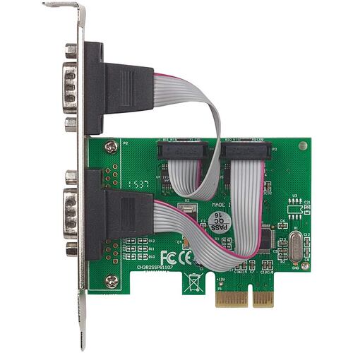 Tarjeta PCI Express Con 2 Puertos Serial DB9 Manhattan 152082.