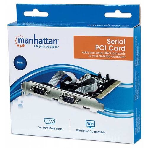 Tarjeta PCI Con 2 Puertos Serial DB9 Manhattan 158213