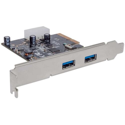 Tarjeta PCI Express Con 2 Puertos USB 3.1 Manhattan Super Alta Velocidad 151795.