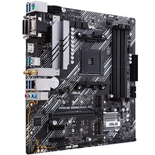 Tarjeta Madre ASUS PRIME PRIME B550M-A AC 4xDDR4 PCI-E USB3 Socket AM4.