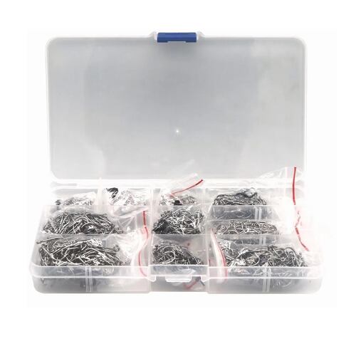 Caja 1000 Piezas De Anzuelos Pesca 3-12# Con Caja Afilados