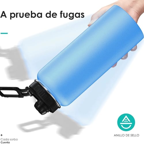 Botella De Agua Fría/caliente De Acero Inoxidable De 1.2 L Azul