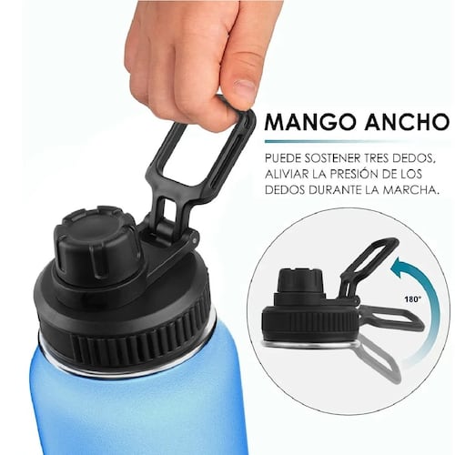 Botella De Agua Fría/caliente De Acero Inoxidable De 1.2 L Azul