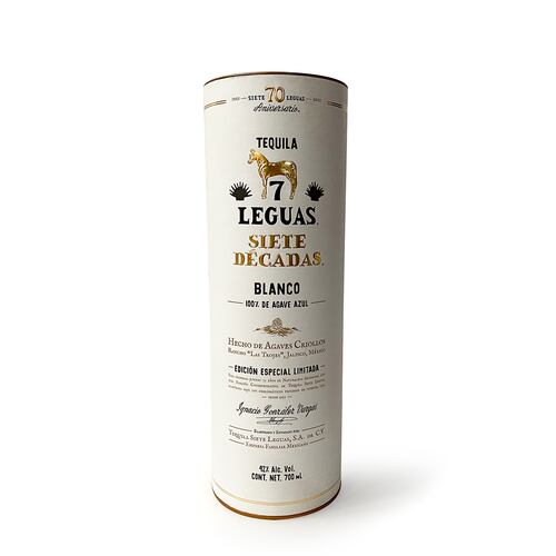 Tequila Siete Leguas Edición Siete Décadas Blanco 700 ml