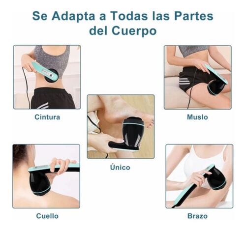 Masajeador Eléctrico De Celulitis Infrarojo Cuerpo Completo Verde con Negro 