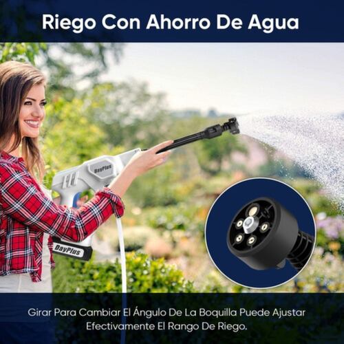 Hidrolavadora Tipo Extensión Portátil Batería De Litio Blanca