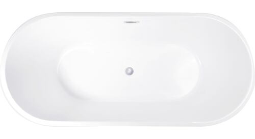 Tina Baño Lujo Bañera Dubai Fibra De Vidrio 169x75.5x59 Cm Blanca