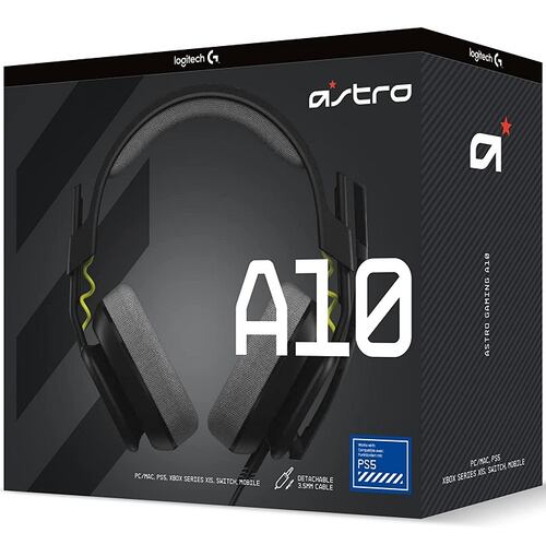 Diadema ASTRO A10 Gen 2 Para PS5 3.5mm Gamer Negro 939-002056.