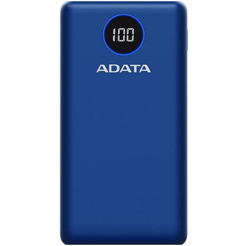 Bateria Adata P20000QCD 20000mAh Azul USB Power Bank Cargador Portatil AP20000QCD-DGT-CDB.