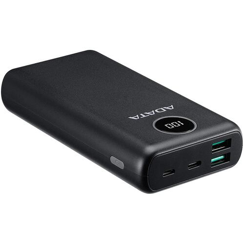 Bateria Adata P20000QCD 20000mAh Negro USB Power Bank Cargador Portatil AP20000QCD-DGT-CBK