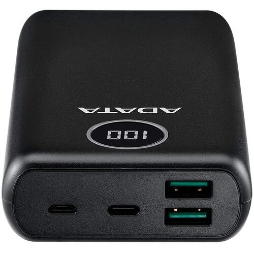 Bateria Adata P20000QCD 20000mAh Negro USB Power Bank Cargador Portatil AP20000QCD-DGT-CBK
