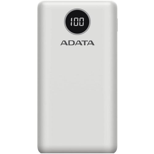 Bateria Adata P20000QCD 20000mAh Blanco USB Power Bank Cargador Portatil AP20000QCD-DGT-CWH.
