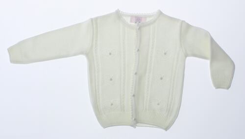 Sueter Niña Blanco Tejido 3125 1 a 10 Años.