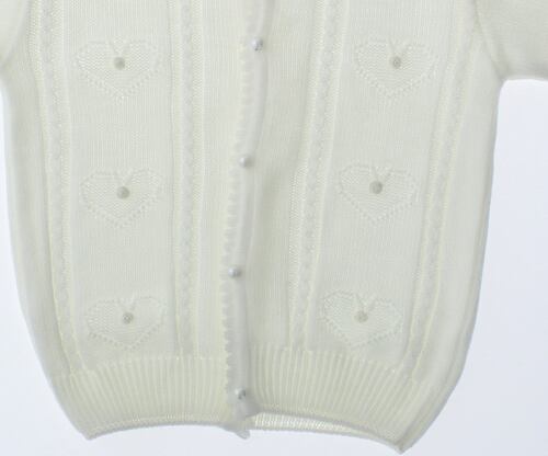 Sueter Niña Blanco Tejido 3125 1 a 10 Años.