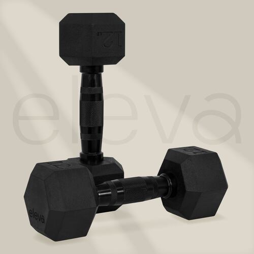 Mancuernas Hexagonal Cromada De 12 Lb 2 Pz
