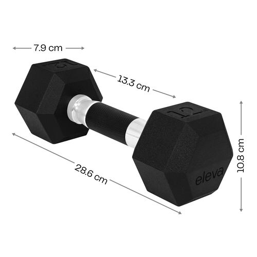 Mancuernas Hexagonal Cromada De 12 Lb 2 Pz