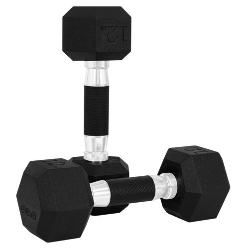 Mancuernas Hexagonal Cromada De 12 Lb 2 Pz