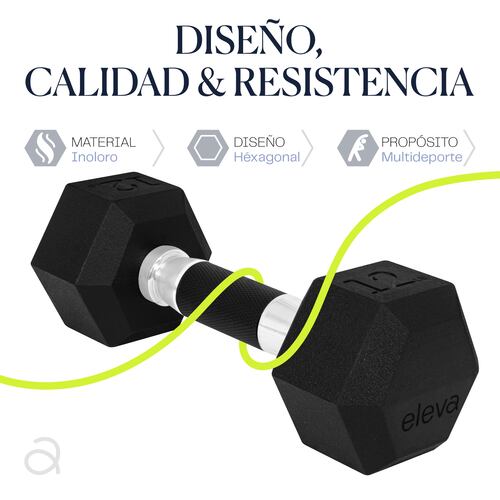 Mancuernas Hexagonal Cromada De 12 Lb 2 Pz