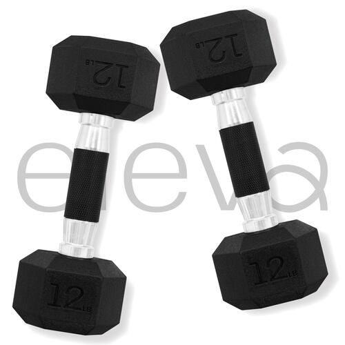 Mancuernas Hexagonal Cromada De 12 Lb 2 Pz