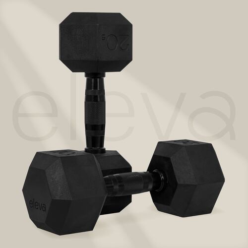 Mancuernas Hexagonal Cromada De 20 Lb 2 Pz