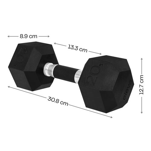Mancuernas Hexagonal Cromada De 20 Lb 2 Pz