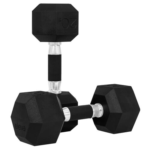 Mancuernas Hexagonal Cromada De 20 Lb 2 Pz