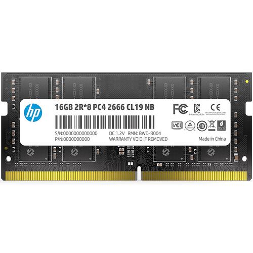 Memoria Ram DDR4 Sodimm HP S1 2666MHz 16GB PC4-21300 7EH99AA#AB.