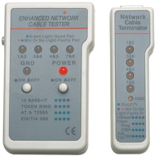 Probador De Cables De Rad Intellinet Multifuncional RJ45 RJ11 351898