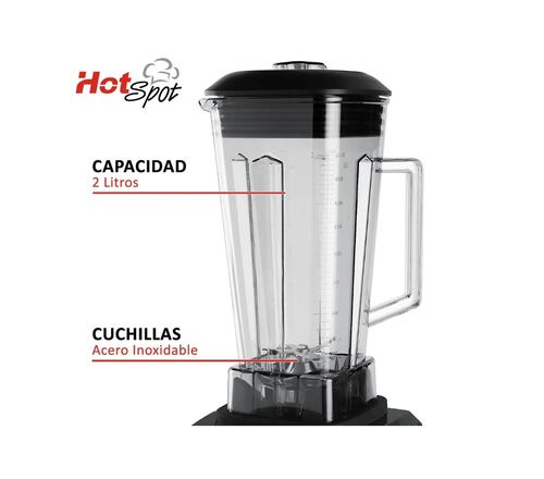 Licuadora Hot Spot 554 2 L negra con vaso de policarbonato 1500 w