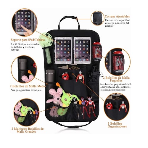 Kit Organizador Para Asiento Trasero Para Auto Universal 2 Uds