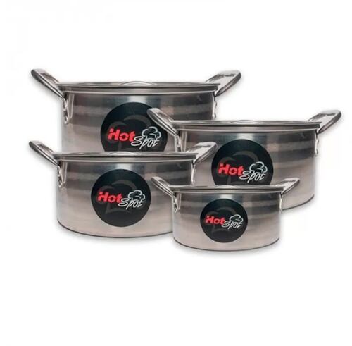 Kit de 4 ollas con tapa Hot Spot
